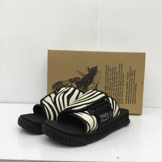 シャカ SHAKA サンダル サンダル X-PACKER COWHAIR 24.0cm ゼブラ柄 黒 / ブラック /  レディース USED 古着 中古 10149965