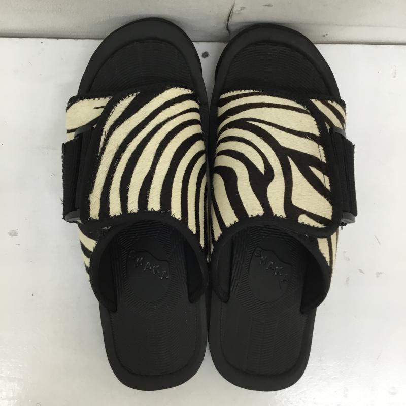 シャカ SHAKA サンダル サンダル X-PACKER COWHAIR 24.0cm ゼブラ柄 黒 / ブラック /  レディース USED 古着 中古 10149965