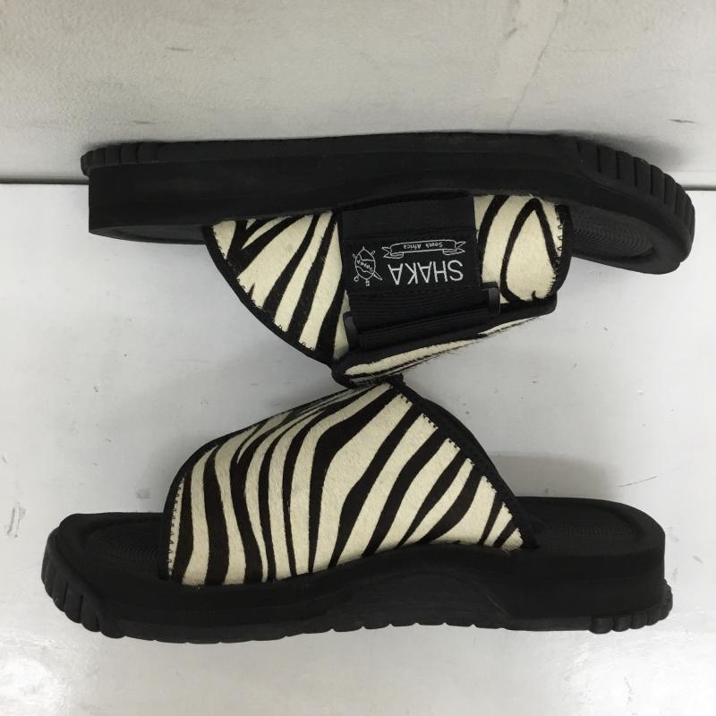 シャカ SHAKA サンダル サンダル X-PACKER COWHAIR 24.0cm ゼブラ柄 黒 / ブラック /  レディース USED 古着 中古 10149965