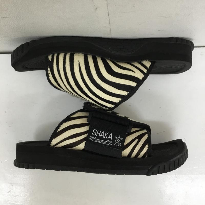 シャカ SHAKA サンダル サンダル X-PACKER COWHAIR 24.0cm ゼブラ柄 黒 / ブラック /  レディース USED 古着 中古 10149965
