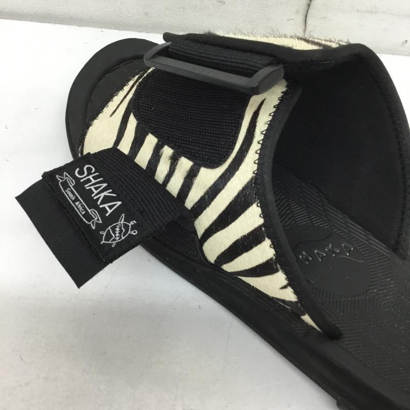 シャカ SHAKA サンダル サンダル X-PACKER COWHAIR 24.0cm ゼブラ柄 黒 / ブラック /  レディース USED 古着 中古 10149965
