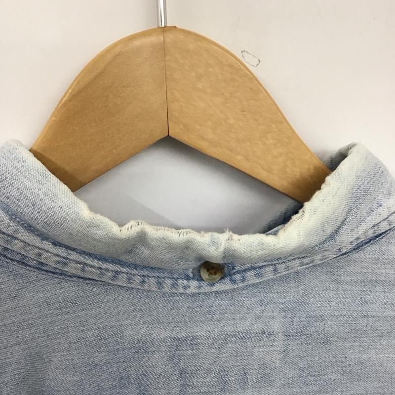 エディーバウアー Eddie Bauer シャツ、ブラウス 長袖 長袖シャツ 無地シャツ カラーシャツ 90s L 無地 インディゴ / インディゴ /  メンズ USED 古着 中古 10149977