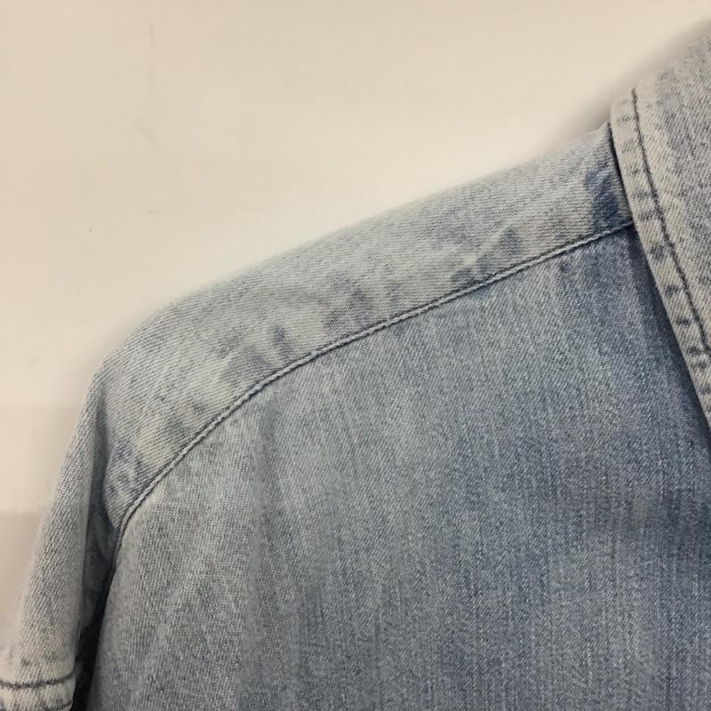 エディーバウアー Eddie Bauer シャツ、ブラウス 長袖 長袖シャツ 無地シャツ カラーシャツ 90s L 無地 インディゴ / インディゴ /  メンズ USED 古着 中古 10149977