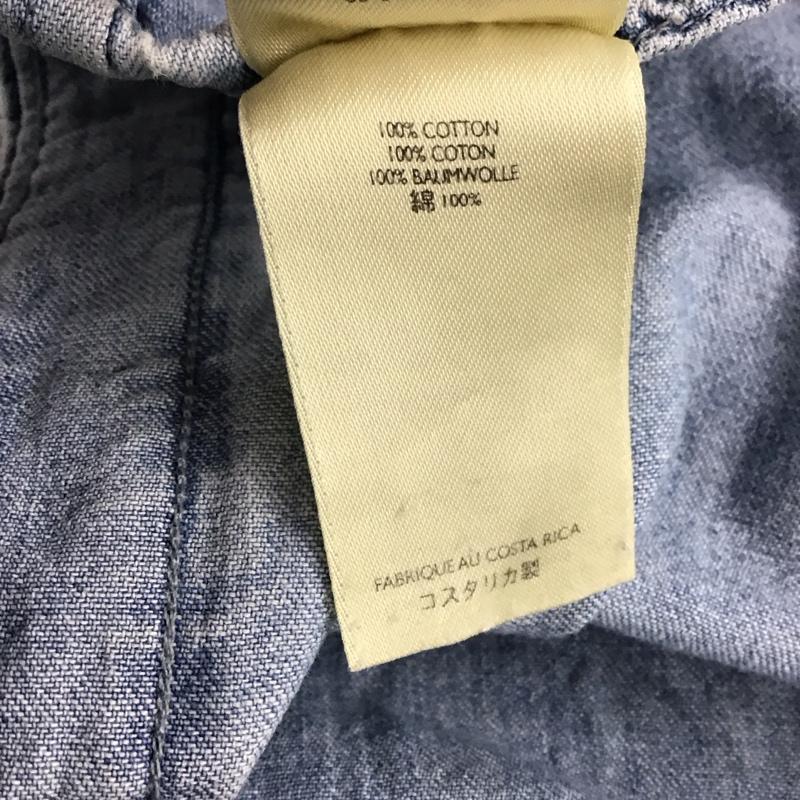エディーバウアー Eddie Bauer シャツ、ブラウス 長袖 長袖シャツ 無地シャツ カラーシャツ 90s L 無地 インディゴ / インディゴ /  メンズ USED 古着 中古 10149977