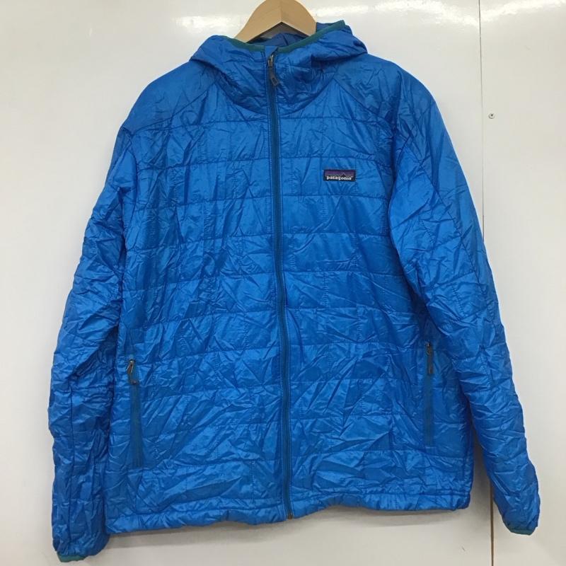 パタゴニア patagonia ジャケット、上着 ジャンパー、ブルゾン 84220fa12 ジップアップジャケット アウター L ロゴ、文字 青 / ブルー /  メンズ USED 古着 中古 10149979