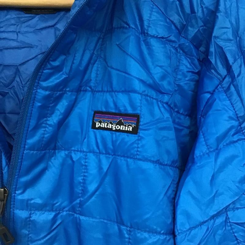 パタゴニア patagonia ジャケット、上着 ジャンパー、ブルゾン 84220fa12 ジップアップジャケット アウター L ロゴ、文字 青 / ブルー /  メンズ USED 古着 中古 10149979
