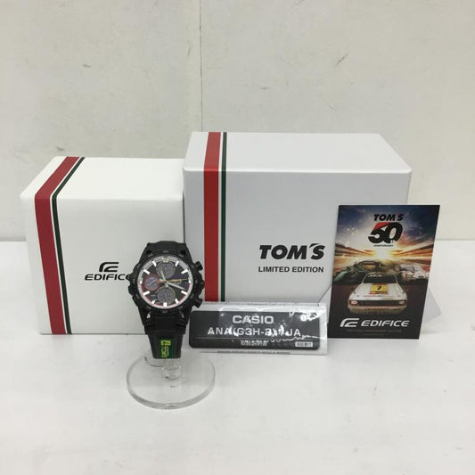 エディフィス EDIFICE 腕時計 アナログ（クォーツ式） CASIO EDIFICE EFS-S641TMS-1AJR TOM S 50TH ANNIVERSARY EDITION ロゴ、文字 黒 / ブラック /  メンズ USED 古着 中古 10149987