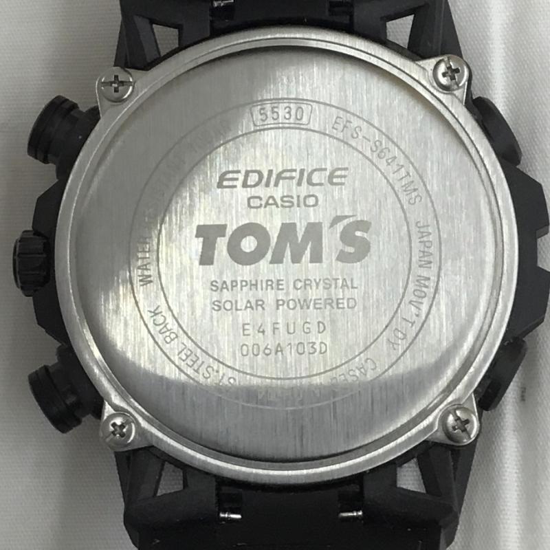 エディフィス EDIFICE 腕時計 アナログ（クォーツ式） CASIO EDIFICE EFS-S641TMS-1AJR TOM S 50TH ANNIVERSARY EDITION ロゴ、文字 黒 / ブラック /  メンズ USED 古着 中古 10149987