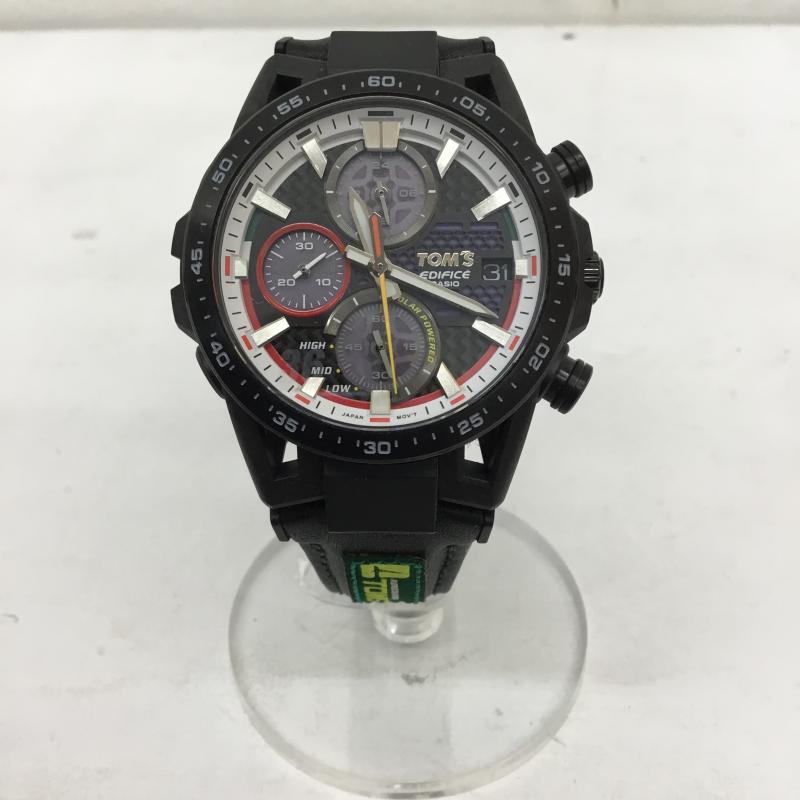 エディフィス EDIFICE 腕時計 アナログ（クォーツ式） CASIO EDIFICE EFS-S641TMS-1AJR TOM S 50TH ANNIVERSARY EDITION ロゴ、文字 黒 / ブラック /  メンズ USED 古着 中古 10149987
