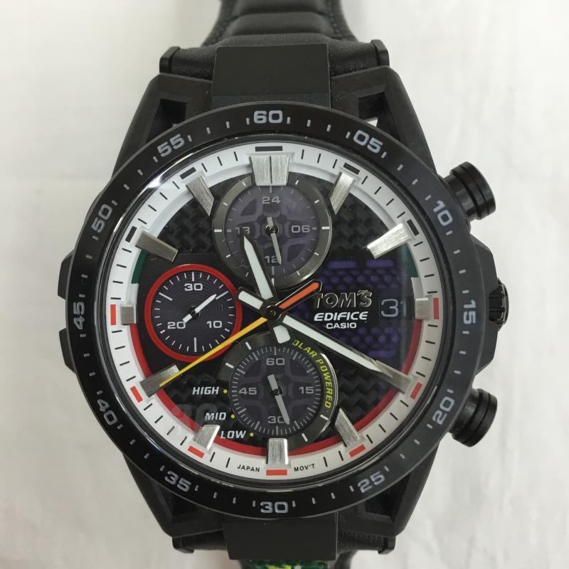 エディフィス EDIFICE 腕時計 アナログ（クォーツ式） CASIO EDIFICE EFS-S641TMS-1AJR TOM S 50TH ANNIVERSARY EDITION ロゴ、文字 黒 / ブラック /  メンズ USED 古着 中古 10149987
