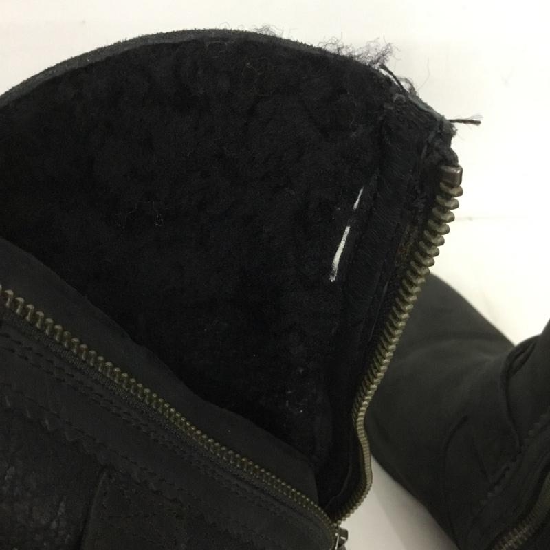 アグ UGG ブーツ 一般 エンジニアブーツ サイドジップ ファー ロゴ、文字 黒 / ブラック /  レディース USED 古着 中古 10150000
