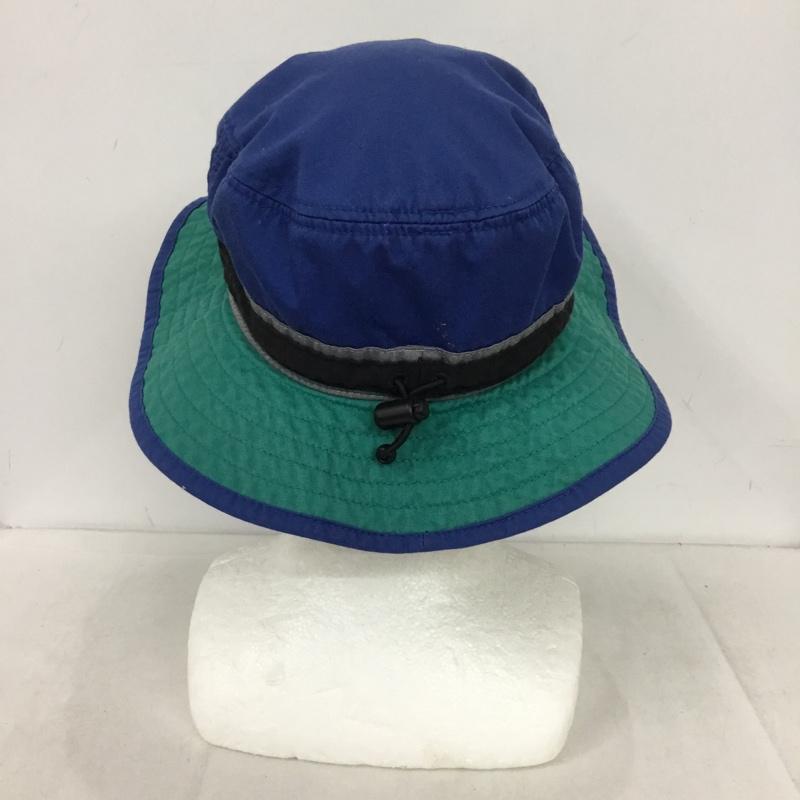 コロンビア Columbia 帽子 ハット 116 PU5179 サファリハット ロゴ、文字 青 / ブルー / X 緑 / グリーン /  メンズ USED 古着 中古 10150001