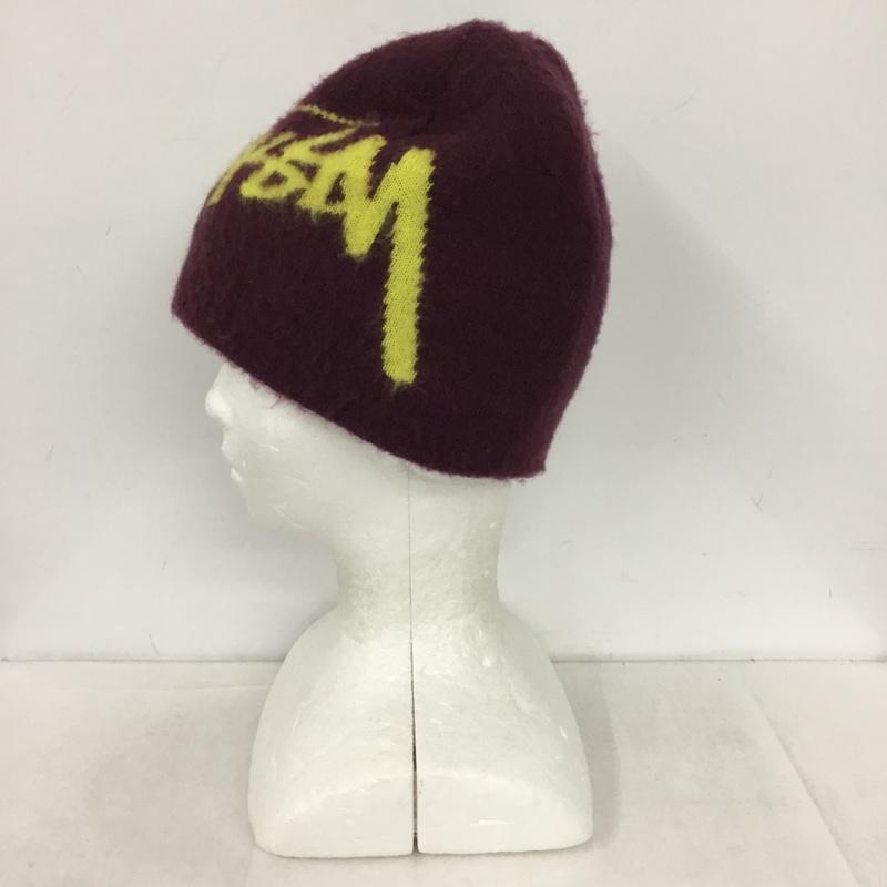 ステューシー STUSSY 帽子 ニット帽 SKULLCAP BRUSHED OUT STOCK BEANIE ビーニー ロゴ、文字 紫 / パープル /  メンズ USED 古着 中古 10150003