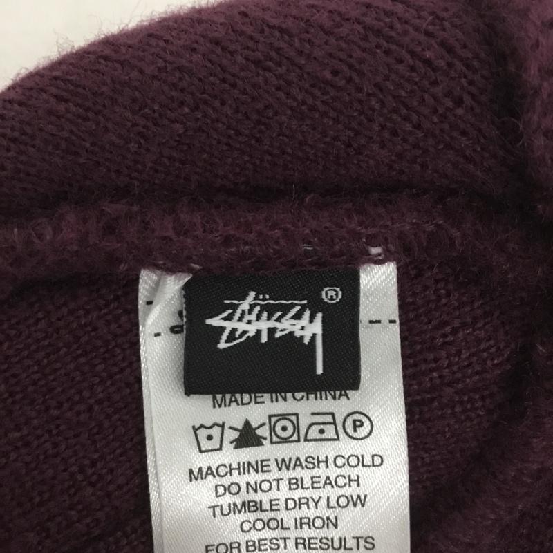 ステューシー STUSSY 帽子 ニット帽 SKULLCAP BRUSHED OUT STOCK BEANIE ビーニー ロゴ、文字 紫 / パープル /  メンズ USED 古着 中古 10150003