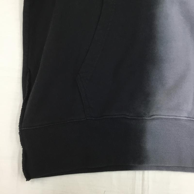 スビ KSUBI パーカー 長袖 Kult Kash　バイカラーフーディー L ロゴ、文字 黒 / ブラック / X 灰 / グレー /  メンズ USED 古着 中古 10150027