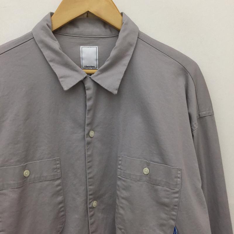 リベレイダース Liberaiders シャツ、ブラウス 長袖 CIRCLE ACID SHIRT XL プリント グレージュ / グレージュ /  メンズ USED 古着 中古 10150031