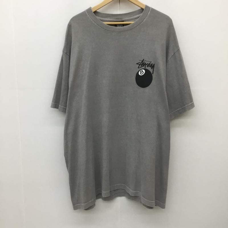 ステューシー STUSSY Tシャツ 半袖 8 Ball Pigment Dyed Tee XXL ロゴ、文字 灰 / グレー /  メンズ USED 古着 中古 10150034