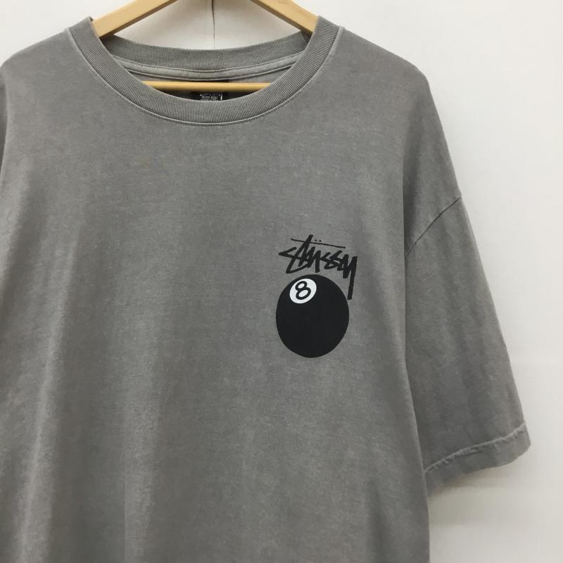 ステューシー STUSSY Tシャツ 半袖 8 Ball Pigment Dyed Tee XXL ロゴ、文字 灰 / グレー /  メンズ USED 古着 中古 10150034