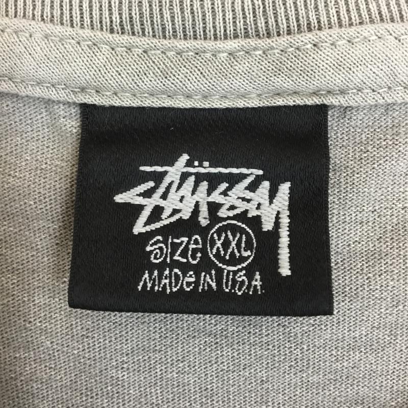 ステューシー STUSSY Tシャツ 半袖 8 Ball Pigment Dyed Tee XXL ロゴ、文字 灰 / グレー /  メンズ USED 古着 中古 10150034