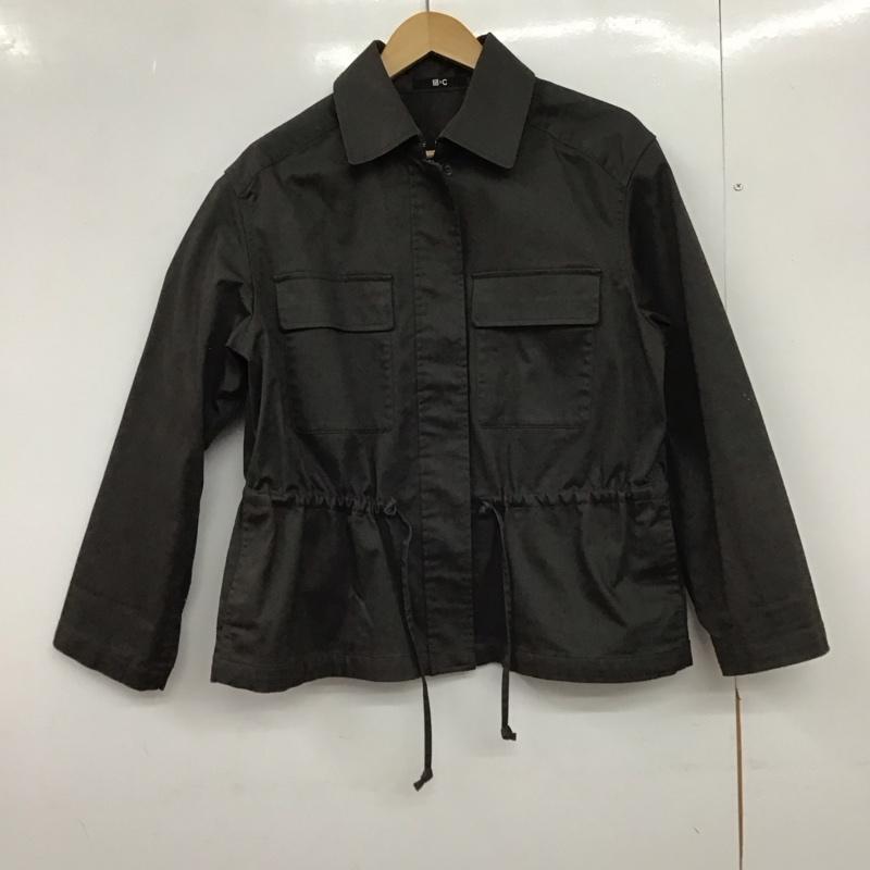 ユニクロ UNIQLO ジャケット、上着 ジャケット、ブレザー 211-465842 コットンブレンドドローストリングジャケット L 無地 ダークグレー / ダークグレー /  レディース USED 古着 中古 10150037