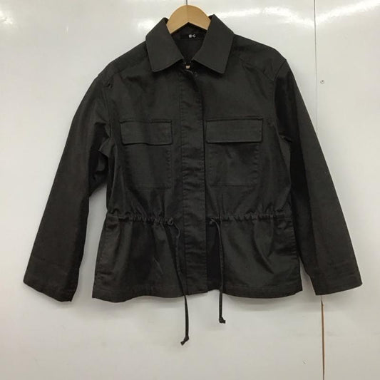 ユニクロ UNIQLO ジャケット、上着 ジャケット、ブレザー 211-465842 コットンブレンドドローストリングジャケット L 無地 ダークグレー / ダークグレー /  レディース USED 古着 中古 10150037
