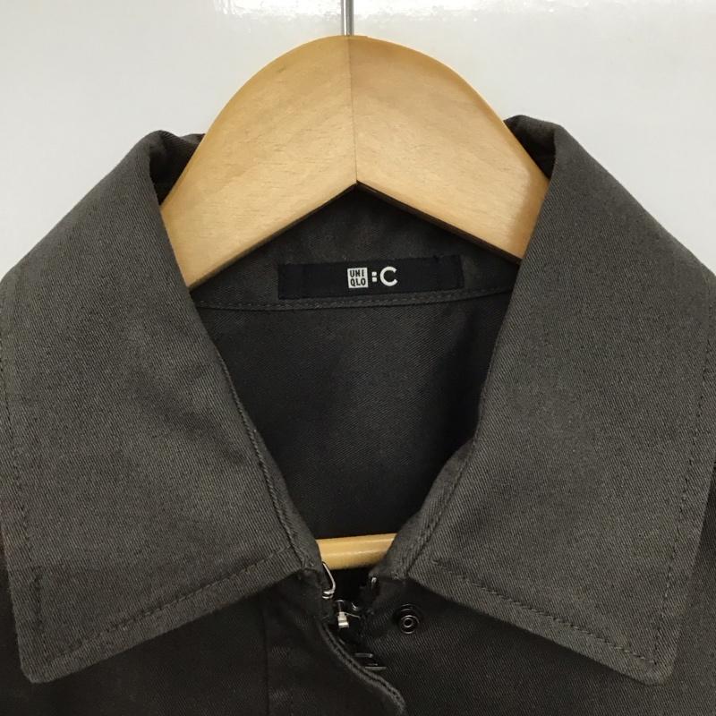 ユニクロ UNIQLO ジャケット、上着 ジャケット、ブレザー 211-465842 コットンブレンドドローストリングジャケット L 無地 ダークグレー / ダークグレー /  レディース USED 古着 中古 10150037