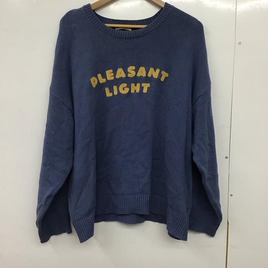 サマンサモスモス Samansa Mos2 ニット、セーター 長袖 FREE ロゴ、文字 紺 / ネイビー /  レディース USED 古着 中古 10150047