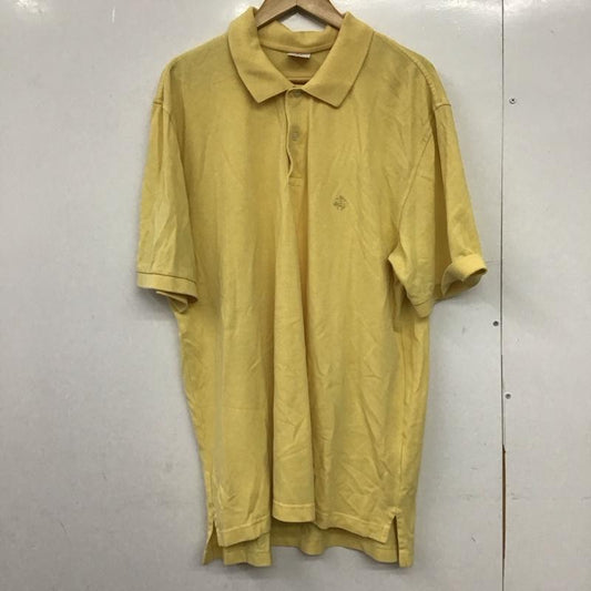 ブルックスブラザーズ BROOKS BROTHERS ポロシャツ 半袖 半袖 L ロゴ、文字 黄 / イエロー /  メンズ USED 古着 中古 10150048