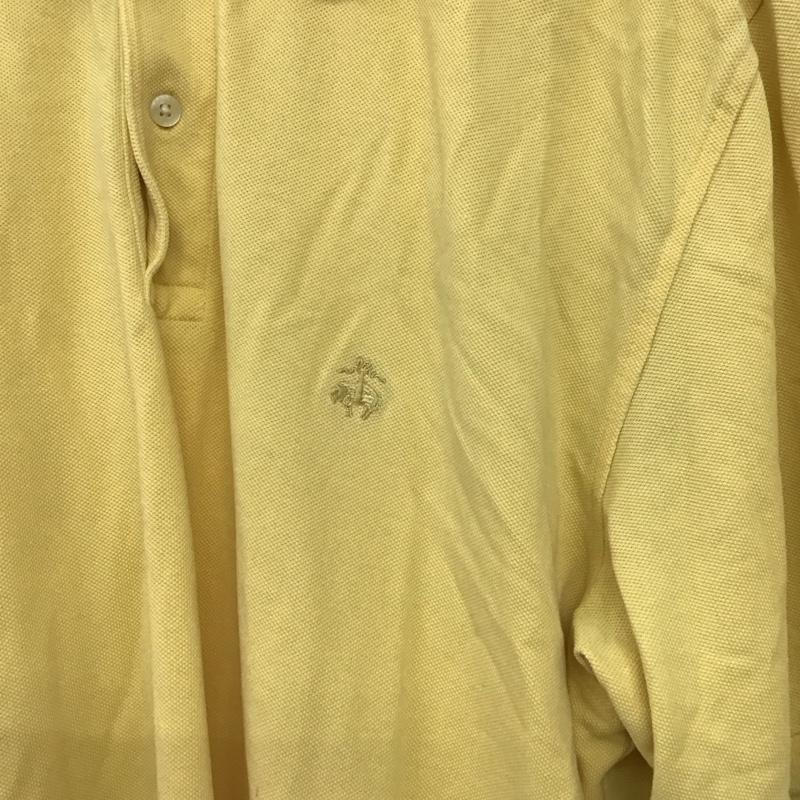 ブルックスブラザーズ BROOKS BROTHERS ポロシャツ 半袖 半袖 L ロゴ、文字 黄 / イエロー /  メンズ USED 古着 中古 10150048