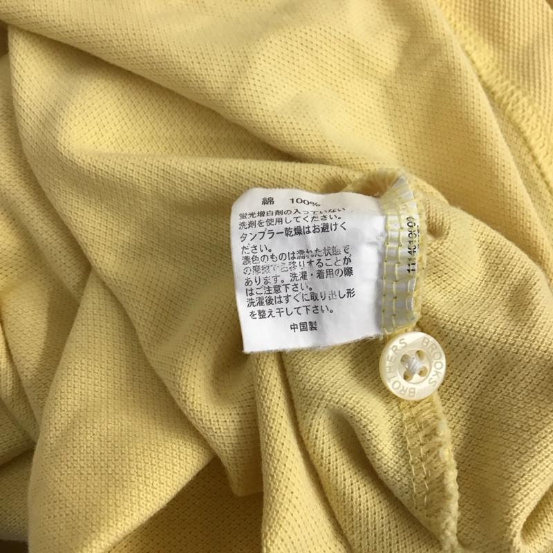 ブルックスブラザーズ BROOKS BROTHERS ポロシャツ 半袖 半袖 L ロゴ、文字 黄 / イエロー /  メンズ USED 古着 中古 10150048