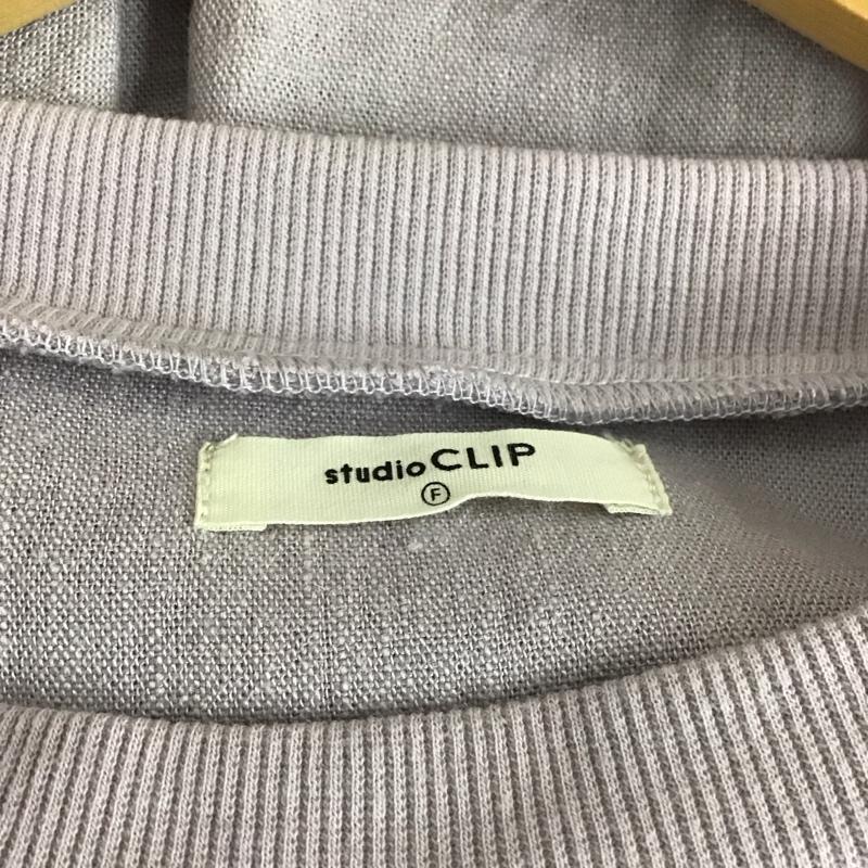 スタディオクリップ studio CLIP カットソー 長袖 FREE 無地 紫 / パープル /  レディース USED 古着 中古 10150061