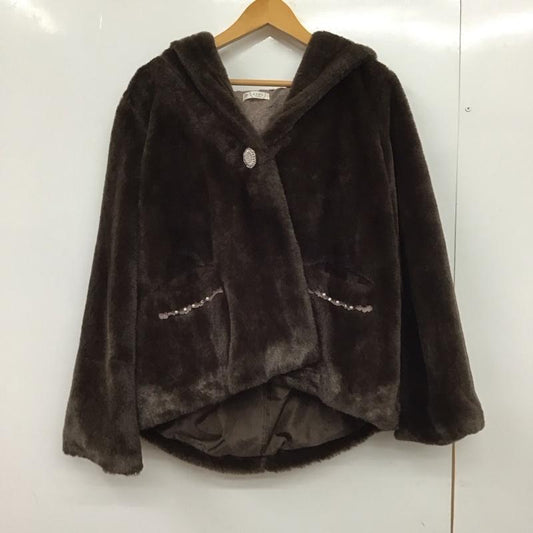 アクシーズファム axes femme コート コート一般 td443x03 M 無地 茶 / ブラウン /  レディース USED 古着 中古 10150066