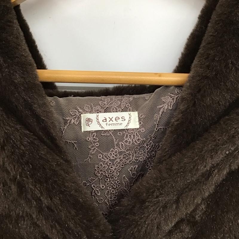 アクシーズファム axes femme コート コート一般 td443x03 M 無地 茶 / ブラウン /  レディース USED 古着 中古 10150066