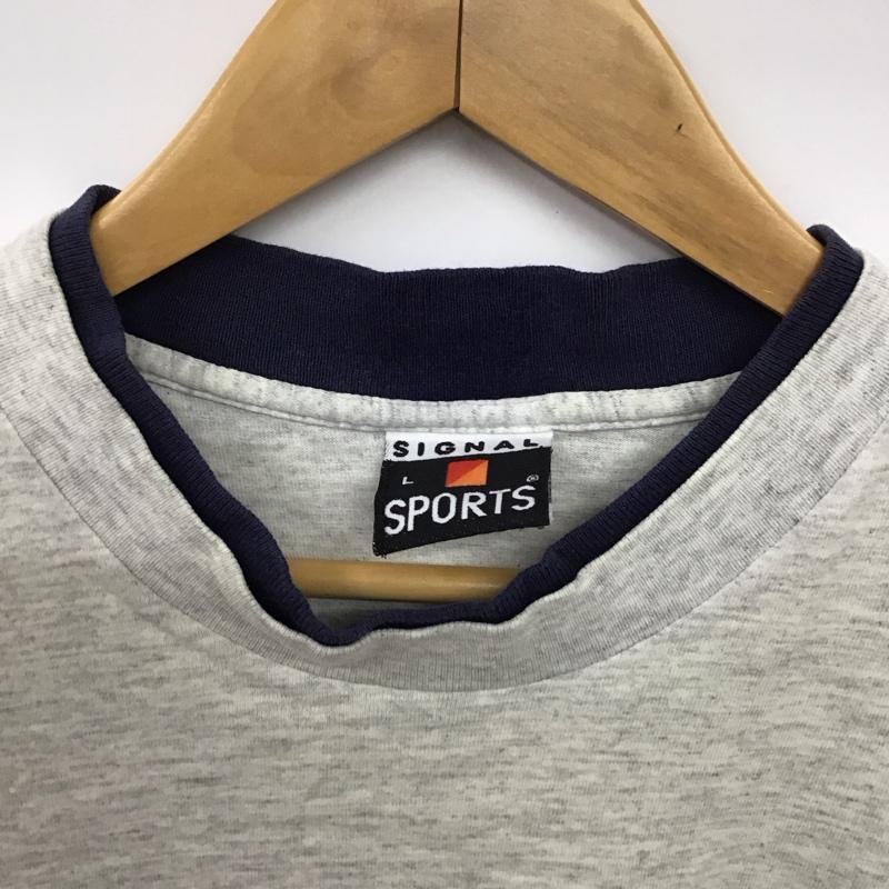 古着 USED Tシャツ 半袖 半袖カットソー プリントTシャツ クルーネックカットソー signalsport L 無地 灰 / グレー /  メンズ USED 古着 中古 10150071