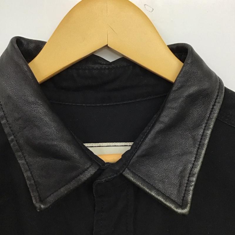 エシンタ etsinta シャツ、ブラウス 長袖 長袖シャツ 無地シャツ カラーシャツ M 無地 黒 / ブラック /  メンズ USED 古着 中古 10150079