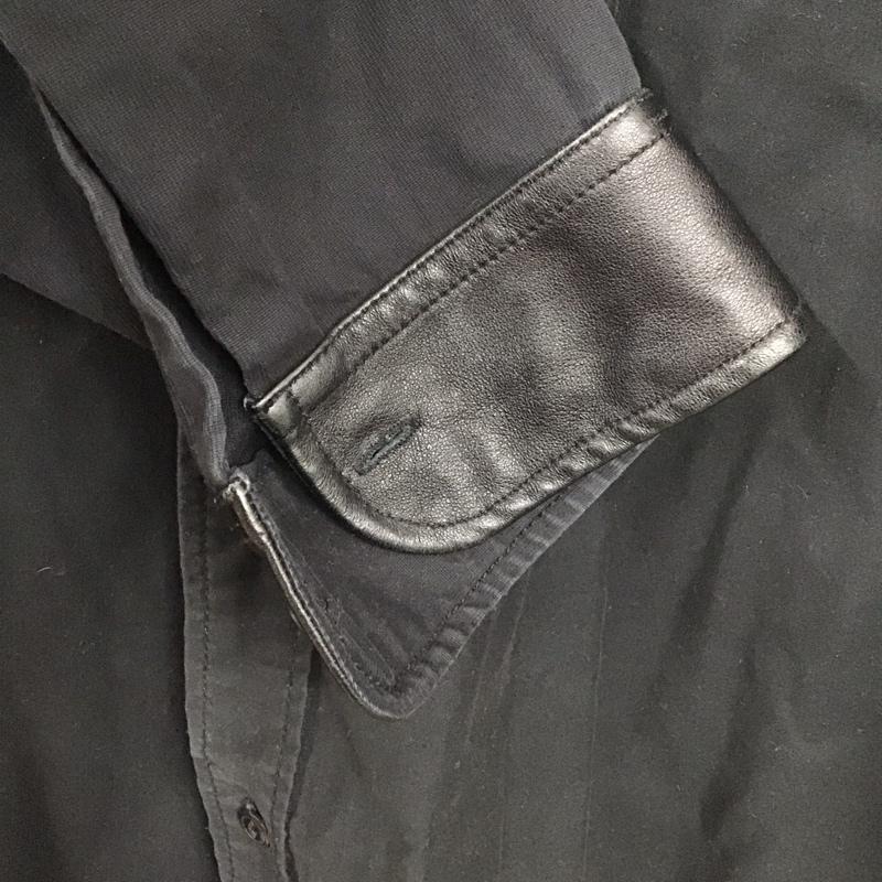 エシンタ etsinta シャツ、ブラウス 長袖 長袖シャツ 無地シャツ カラーシャツ M 無地 黒 / ブラック /  メンズ USED 古着 中古 10150079