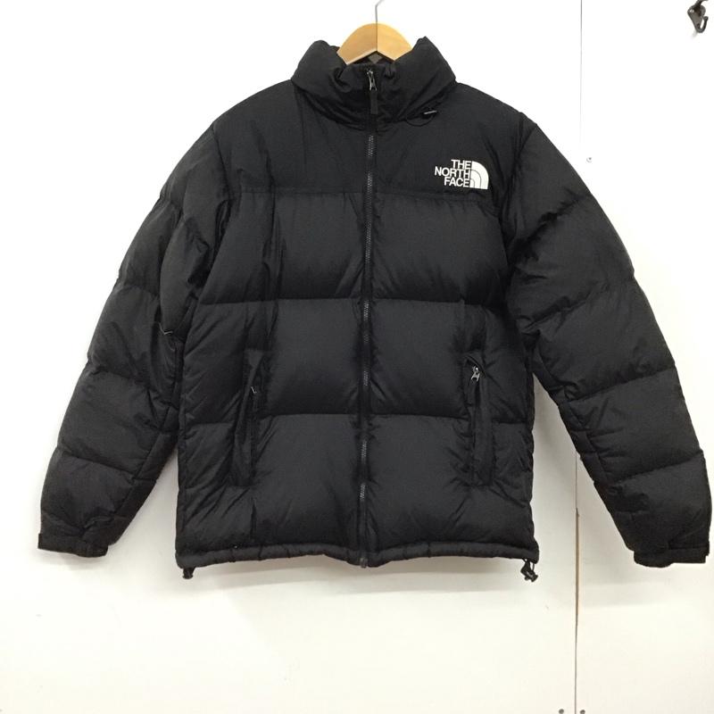 ザノースフェイス THE NORTH FACE ジャケット、上着 ジャンパー、ブルゾン nd91841 ヌプシジャケット アウター ダウンジャケット XL ロゴ、文字 黒 / ブラック /  メンズ USED 古着 中古 10150090