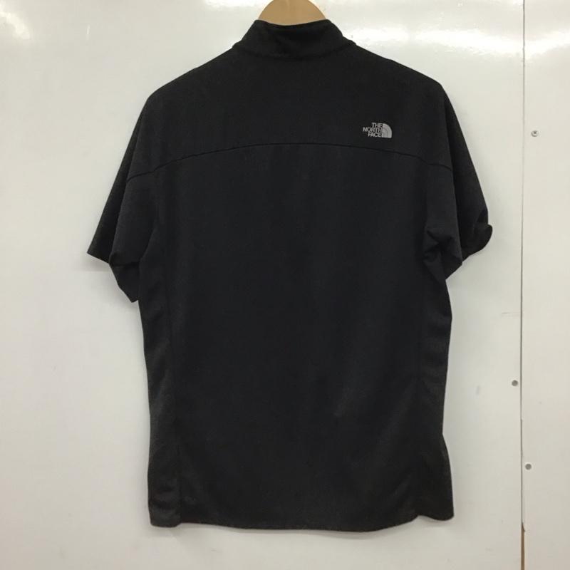 ザノースフェイス THE NORTH FACE カットソー 半袖 nt11333 S/SFLASHDRYZIPUP 半袖カットソー L ロゴ、文字 黒 / ブラック / black メンズ USED 古着 中古 10150101