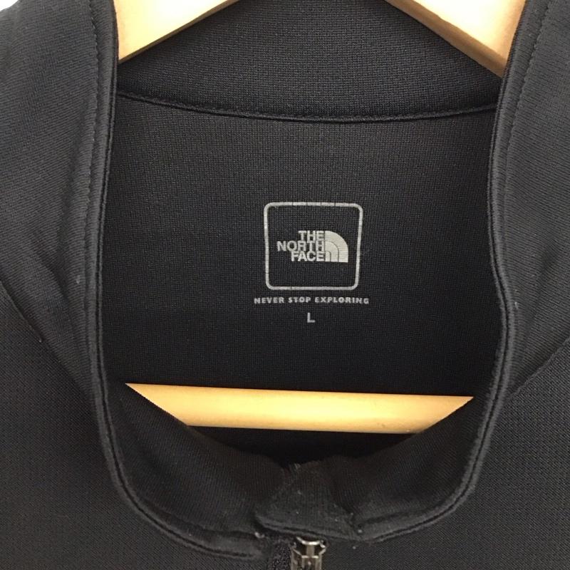 ザノースフェイス THE NORTH FACE カットソー 半袖 nt11333 S/SFLASHDRYZIPUP 半袖カットソー L ロゴ、文字 黒 / ブラック / black メンズ USED 古着 中古 10150101