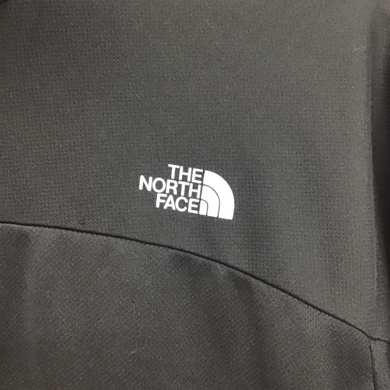 ザノースフェイス THE NORTH FACE カットソー 半袖 nt11333 S/SFLASHDRYZIPUP 半袖カットソー L ロゴ、文字 黒 / ブラック / black メンズ USED 古着 中古 10150101