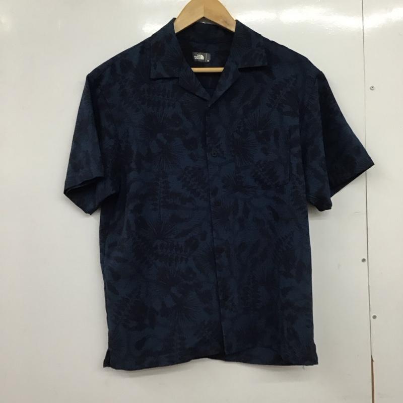 ザノースフェイス THE NORTH FACE シャツ、ブラウス 半袖 nr21931 半袖シャツ 総柄シャツ M プリント 紺 / ネイビー /  メンズ USED 古着 中古 10150104