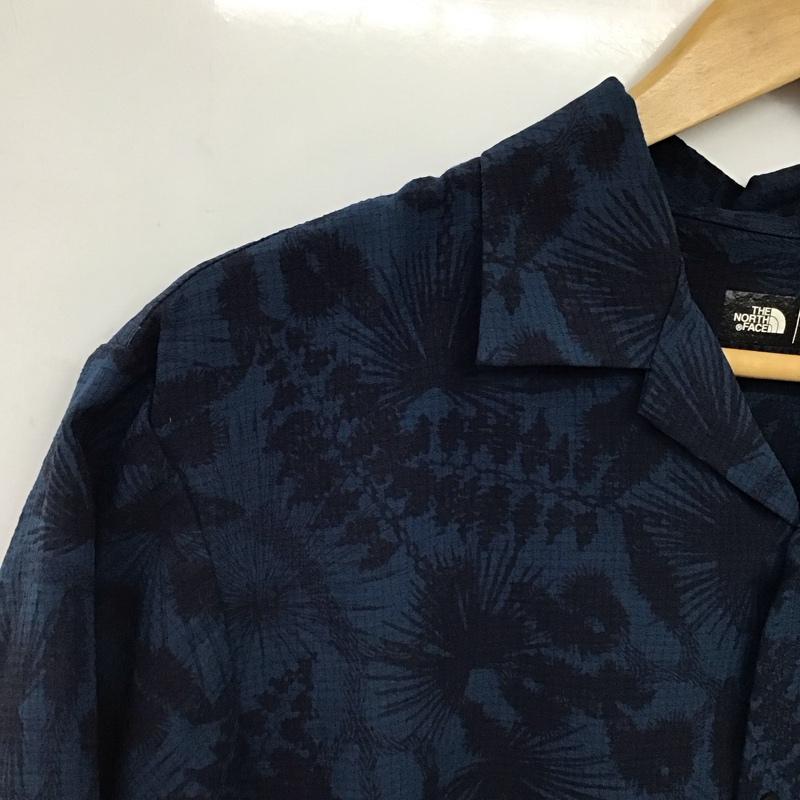 ザノースフェイス THE NORTH FACE シャツ、ブラウス 半袖 nr21931 半袖シャツ 総柄シャツ M プリント 紺 / ネイビー /  メンズ USED 古着 中古 10150104