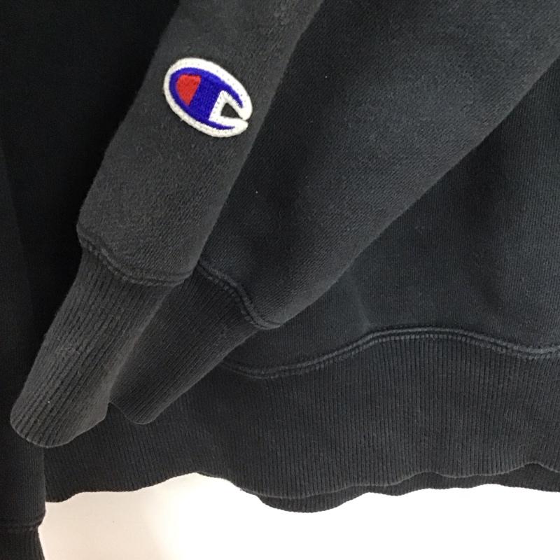 チャンピオン Champion トレーナー 長袖 長袖トレーナー スウェット クルーネック プルオーバー L ロゴ、文字 ダークグレー / ダークグレー /  メンズ USED 古着 中古 10150106