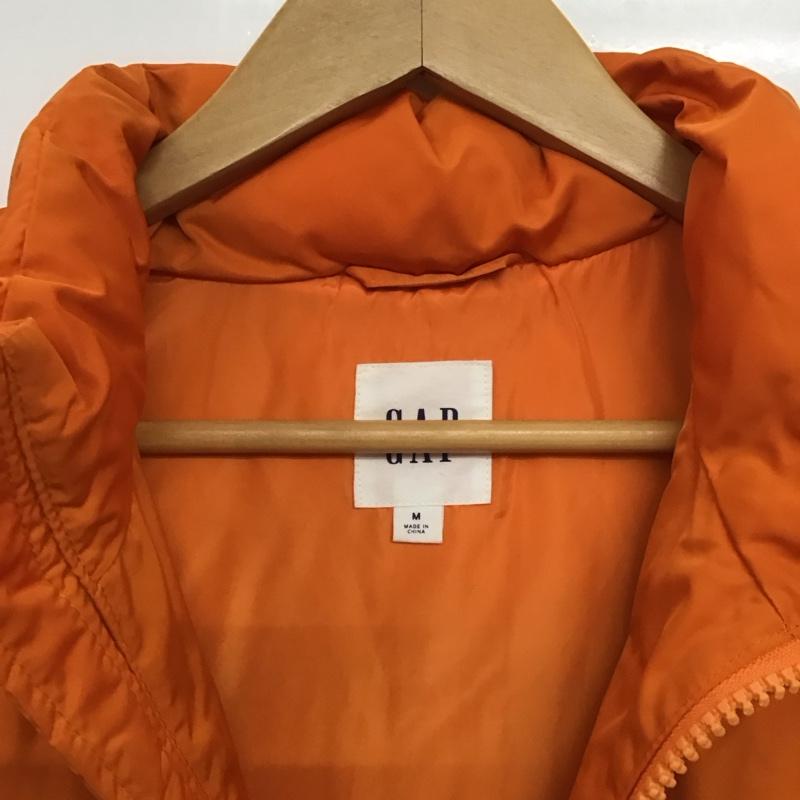 ギャップ GAP ベスト ベスト ジップアップベスト ノースリーブカットソー アウター ダウンベスト M 無地 橙 / オレンジ /  メンズ USED 古着 中古 10150110