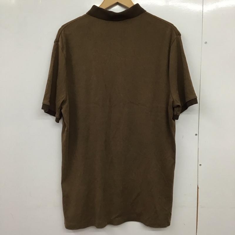 ポロラルフローレン POLO RALPH LAUREN ポロシャツ 半袖 半袖ポロシャツ カラーシャツ 半袖カットソー L ロゴ、文字 茶 / ブラウン /  メンズ USED 古着 中古 10150115