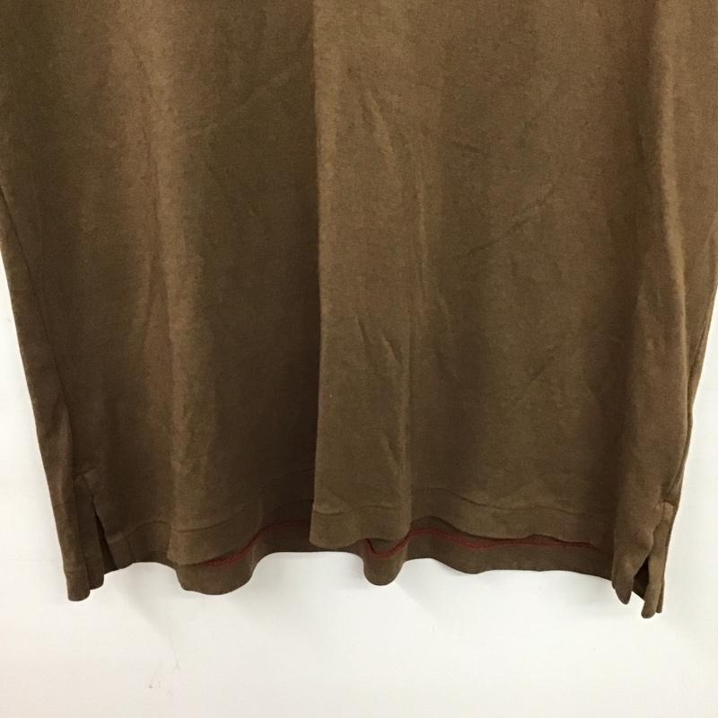 ポロラルフローレン POLO RALPH LAUREN ポロシャツ 半袖 半袖ポロシャツ カラーシャツ 半袖カットソー L ロゴ、文字 茶 / ブラウン /  メンズ USED 古着 中古 10150115