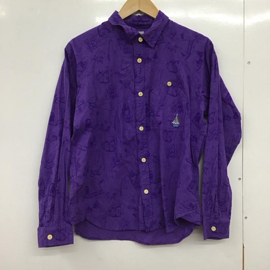 ゴースローキャラバン go slow caravan シャツ、ブラウス 長袖 長袖シャツ プリントシャツ 1 プリント 紫 / パープル /  メンズ USED 古着 中古 10150118
