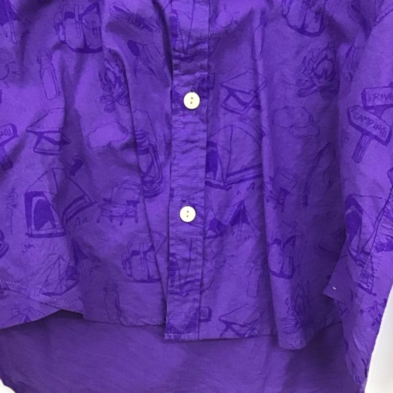 ゴースローキャラバン go slow caravan シャツ、ブラウス 長袖 長袖シャツ プリントシャツ 1 プリント 紫 / パープル /  メンズ USED 古着 中古 10150118