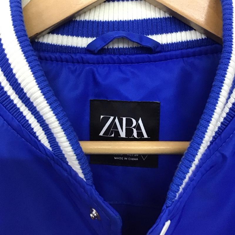 ザラ ZARA ジャケット、上着 ジャンパー、ブルゾン スタジャン アウター 古着 前ボタン S ロゴ、文字 青 / ブルー /  メンズ USED 古着 中古 10150121