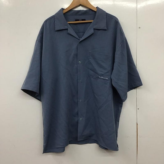 チャオパニック CIAOPANIC シャツ、ブラウス 半袖 半袖シャツ 刺繍シャツ ポケットシャツ L ロゴ、文字 水色 / ライトブルー /  メンズ USED 古着 中古 10150123